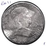 1960 GEM FBL FRANKLIN HALF END OF ROLL TONER