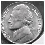 1942 P GEM BU SILVER WARTIME NICKLE