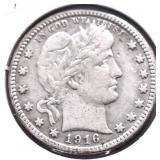1916 BARBER QUARTER  VF