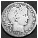 1916 BARBER QUARTER VG