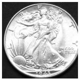 1943 GEM BU WALKING HALF DOLLAR