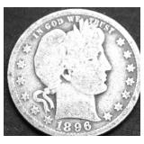 1896 O BARBER QUARTER G