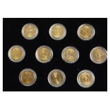 GOLD PLATED QUARTERS W DISPLAY BOX