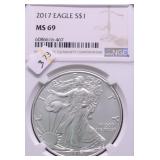 2017 NGC MS69 SILVER EAGLE