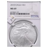 2010 NGC MS69 SILVER EAGLE