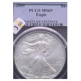 2009 PCGS MS69 SILVER EAGLE