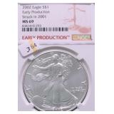 2002 NGC MS69 SILVER EAGLE