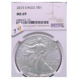 2015 NGC MS69 SILVER EAGLE