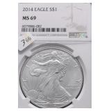 2014 NGC MS69 SILVER EAGLE