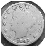 1893 V NICKEL G