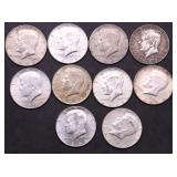 10 40 % SILVER HALF DOLLARS