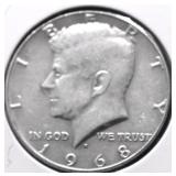 1968 KENNEDY HALF DOLLAR AU