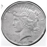 1922 PEACE DOLLAR XF