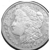 1921 D MORGAN DOLLAR XF