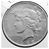1923 D PEACE DOLLAR XF
