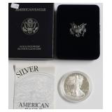 1996 PROOF SILVER EAGLE W BOX PAPERS