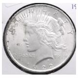 1922 CHOICE BU PEACE DOLLAR