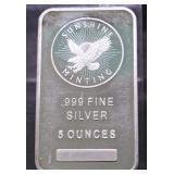 5 OZ .999 SILVER BAR