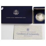 PROOF CONSTITUTION SILVER DOLLAR W BOX PAPERS