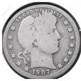 1907 D BARBER QUARTER G