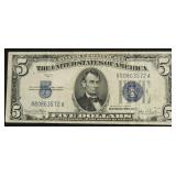 FIVE DOLLAR SILVER CERTIFICATE VF