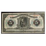 SERIES A MEXICO 5 PESOS VF