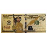 .999 GOLD FOIL STAR WARS 100 DOLLARS