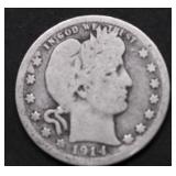 1914 BARBER QUARTER G