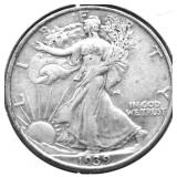 1939 WALKING HALF DOLLAR VF