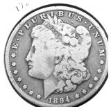 1894 O MORGAN DOLLAR VG