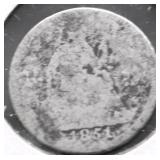 1851 O HALF DIME AG