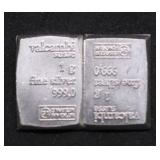 2 GRAMS .999 SILVER BARS