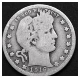 1916 D BARBER QUARTER G