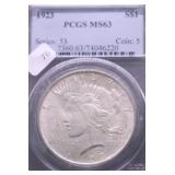 1923 PCGS MS63 PEACE DOLLAR