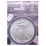 2021 ANACS MS70 SILVER EAGLE