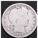 1898 BARBER QUARTER G