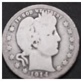 1914 D BARBER QUARTER G