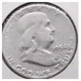 1954 FRANKLIN HALF DOLLAR VG