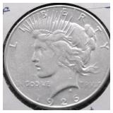 1926 S PEACE DOLLAR VF