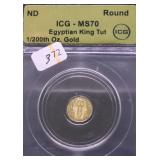 1/200 OZ .999 GOLD ROUND ICG CERTIFIED