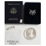 1996 PROOF SILVER EAGLE W BOX PAPERS