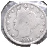 1909 V NICKEL VG