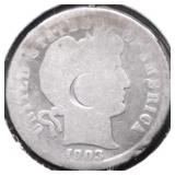 1903 S BARBER DIME G
