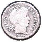 1904 BARBER DIME  G