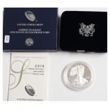 2019 PROOF AMERICAN EAGLE W/BOX AND PAPERS