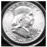 1955 CHOICE BU FRANKLIN  HALF DOLLAR