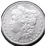 1885 MORGAN DOLLLAR AU