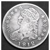 1812 BUST HALF DOLLAR VF