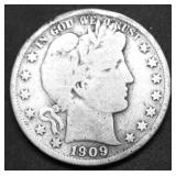 1909 S BARBER HALF DOLLAR G