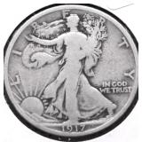 1917 WALKING HALF DOLLAR VG